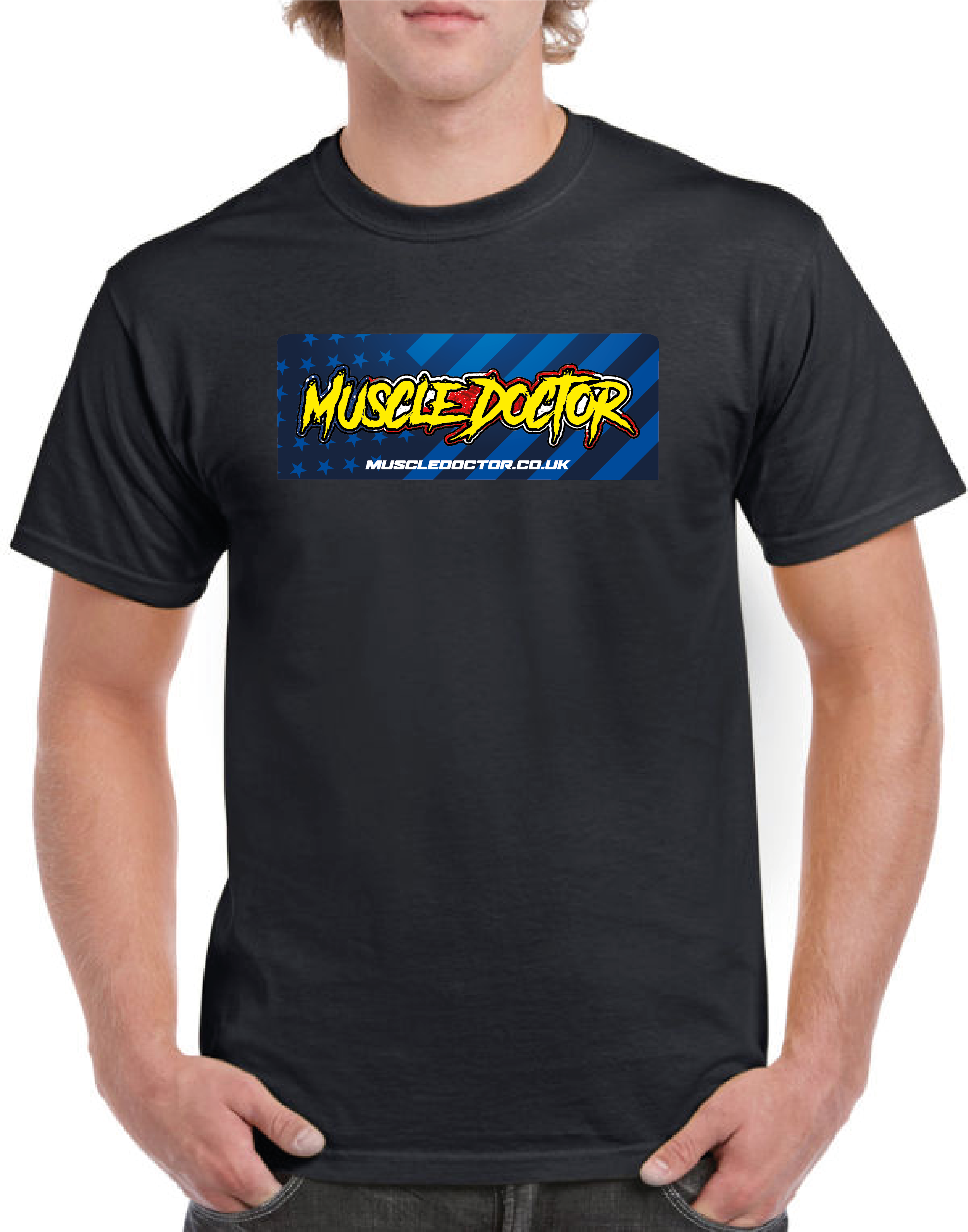 Muscle Doctor Flag Tee Black