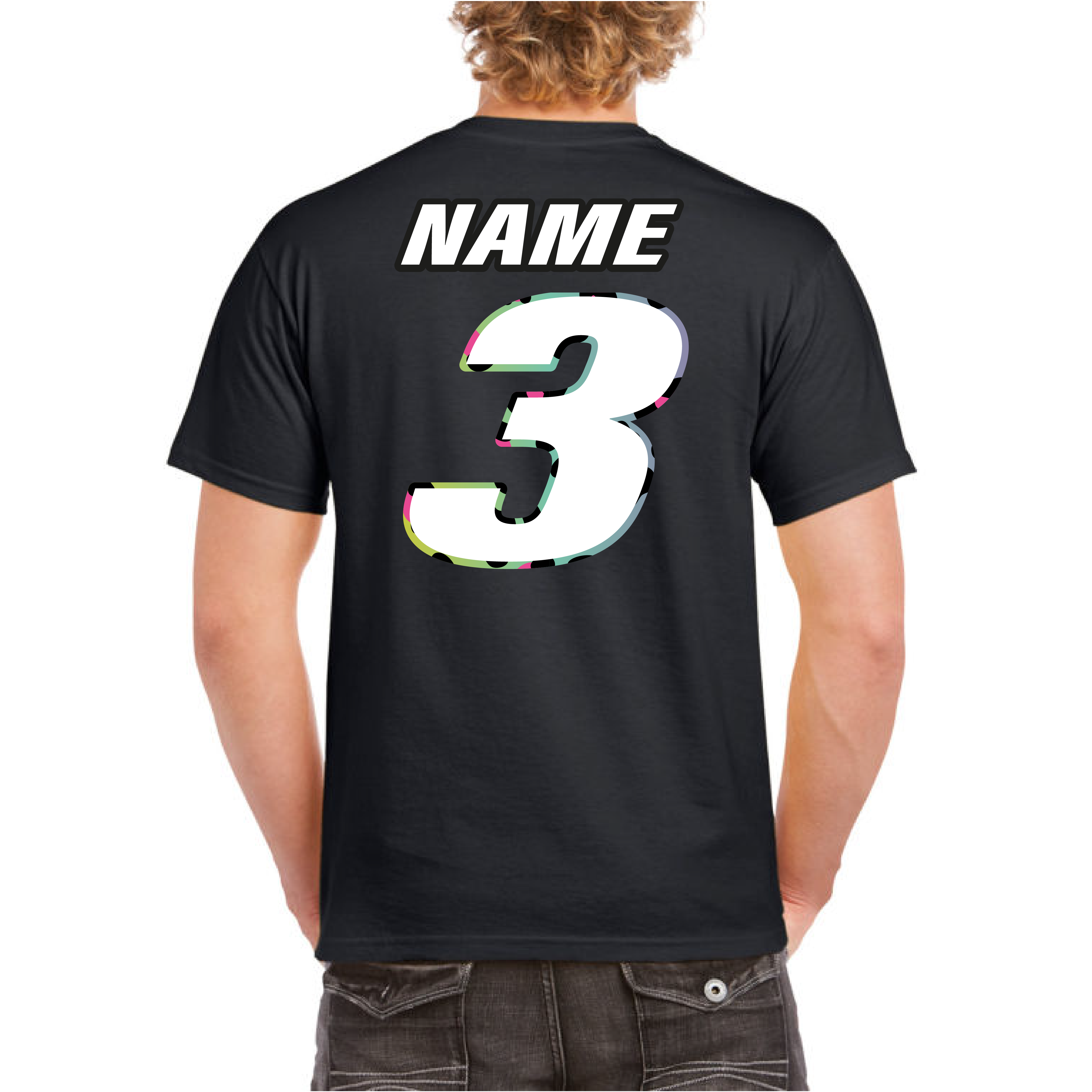 Big Box Logo Tee (Rainbow Leopard)