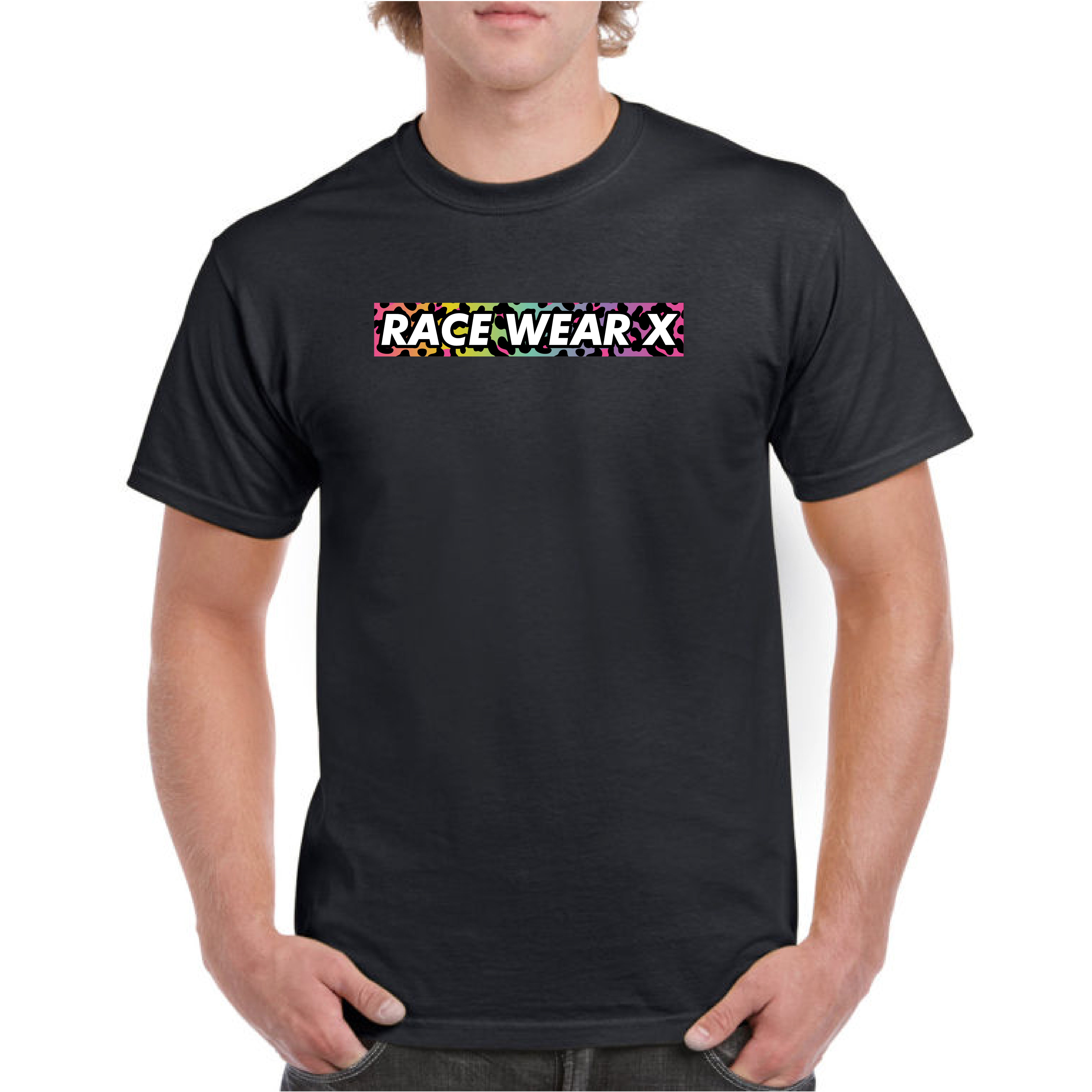 Big Box Logo Tee (Rainbow Leopard)