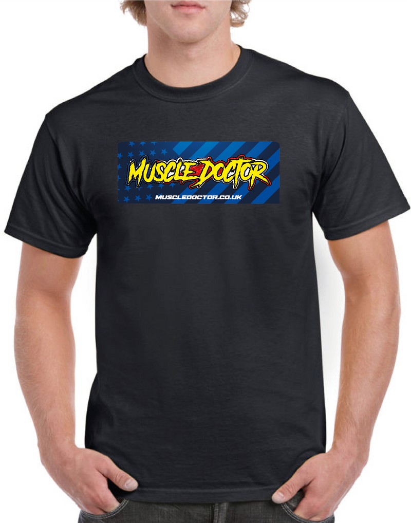 Muscle Doctor Flag Tee Black